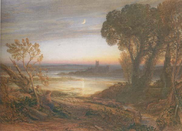 Samuel Palmer The Curfew  or The Wide Water d Shore Sweden oil painting art